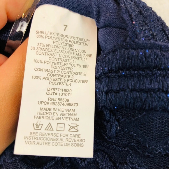 Speechless Glitter Lace Sleeveless Mini Dress - Picture 12 of 14